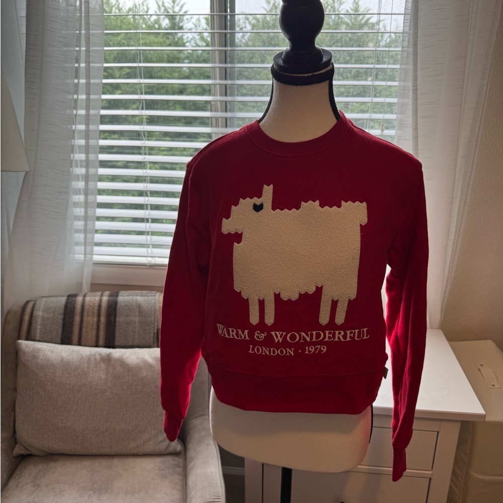 Rowing Blazers x Warm and Wonderful Diana Cropped Sheep Crewneck Sweatshirt